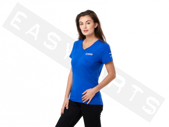 T-Shirt YAMAHA Paddock Blue Essentials Amalfi blau Damen